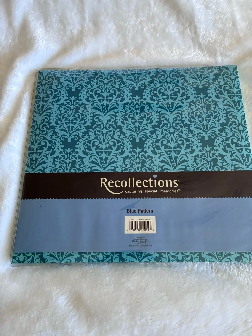 Recollections Teal and Aqua Damask Scrapbook Album